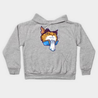 steam cat Kids Hoodie